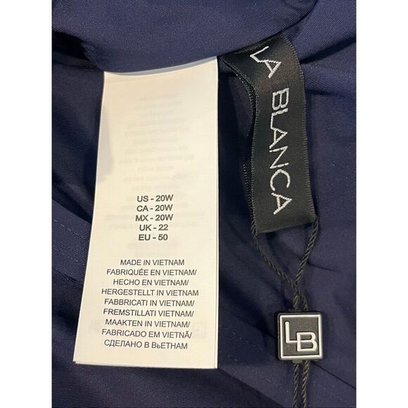 La Blanca Women's One Piece Swimsuit Island Goddess Shirred Side -20W - Picture 6 of 7